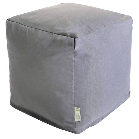 Majestic Home Goods Gray Solid Indoor / Outdoor Ottoman Pouf Cube