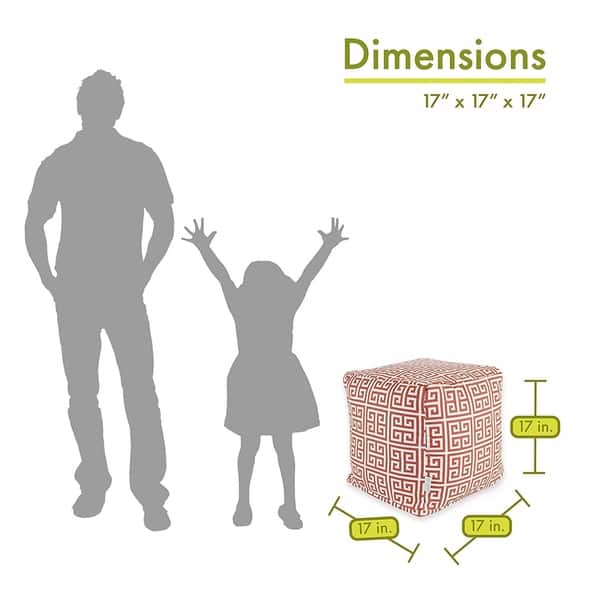 dimension image slide 2 of 4, Majestic Home Goods Towers Indoor / Outdoor Ottoman Pouf Cube