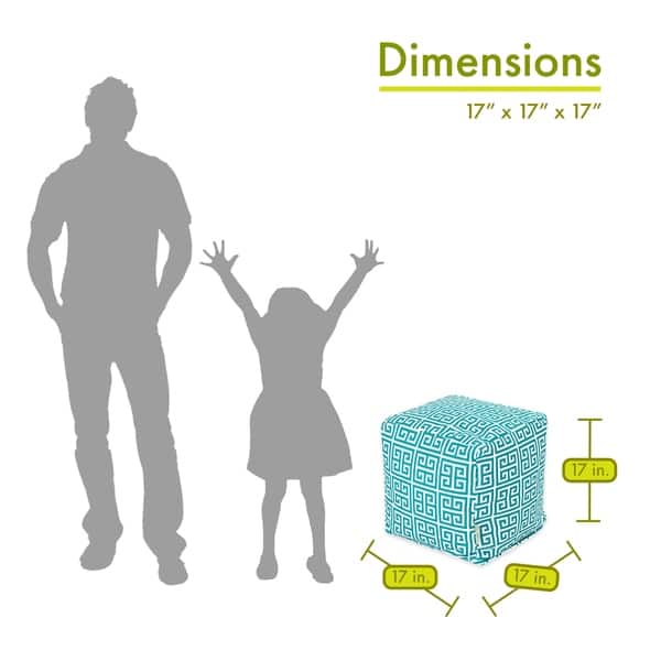 dimension image slide 3 of 4, Majestic Home Goods Towers Indoor / Outdoor Ottoman Pouf Cube