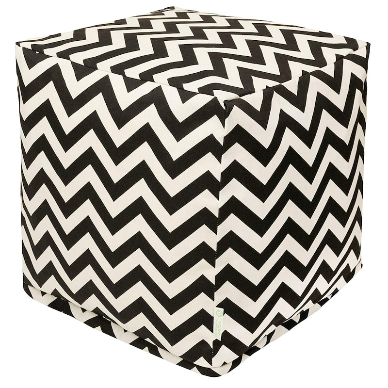 Majestic Home Goods Chevron Indoor / Outdoor Ottoman Pouf Cube