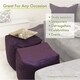preview thumbnail 4 of 7, Majestic Home Goods Coral Indoor / Outdoor Ottoman Pouf Cube