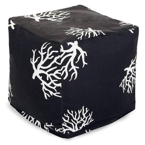 Majestic Home Goods Coral Indoor / Outdoor Ottoman Pouf Cube