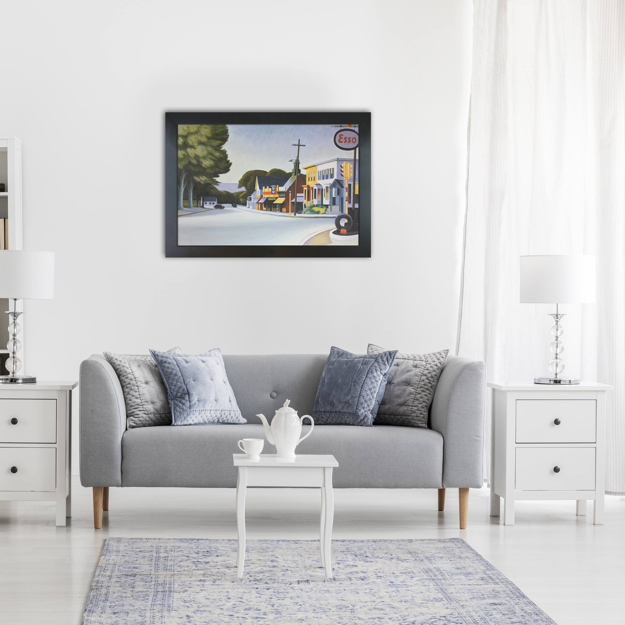 La Pastiche Edward Hopper 'Portrait of Orleans, 1950' Hand Painted