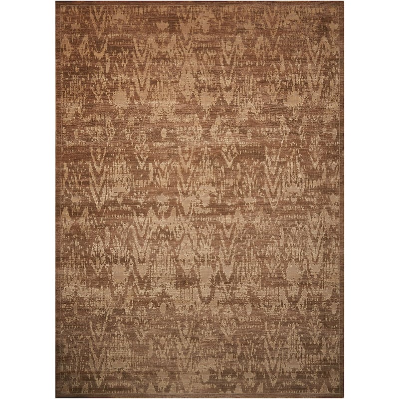 Nourison Silken Allure SLK17 Area Rug - 7'9" x 9'9" - Brown - Runner/Rectangle