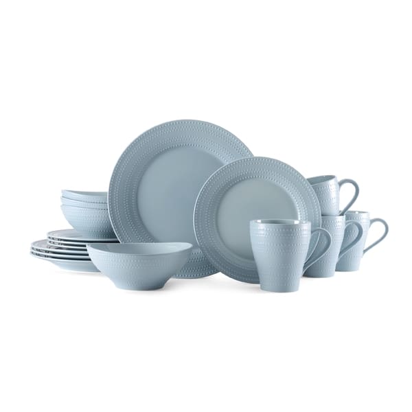 Mikasa Ryder Blue Stoneware 16-piece Dinnerware Set Bed Bath