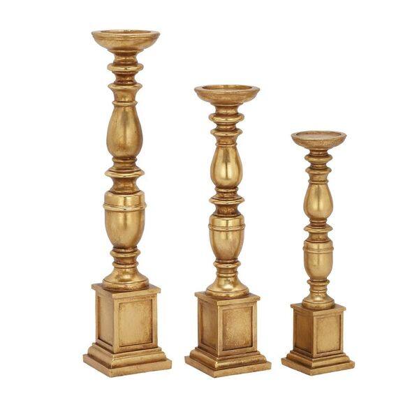 Exclusive Ps Gold Candle Holder (Set Of 3) Overstock 11824666