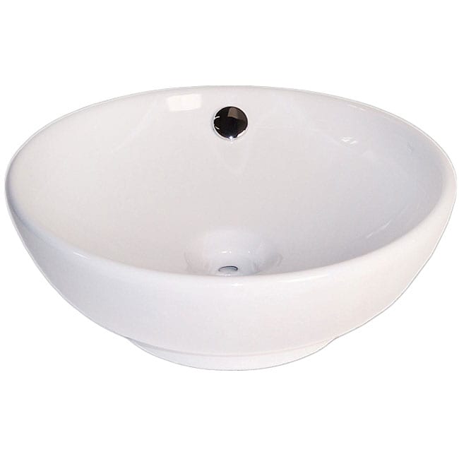 Fontaine Large Round Porcelain Vessel Sink - Free Shipping Today ...