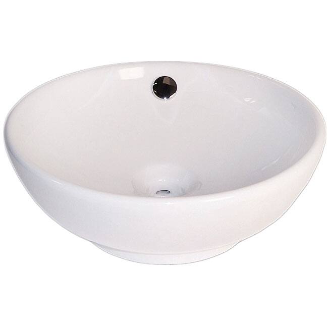 Fontaine Large Round Porcelain Vessel Sink