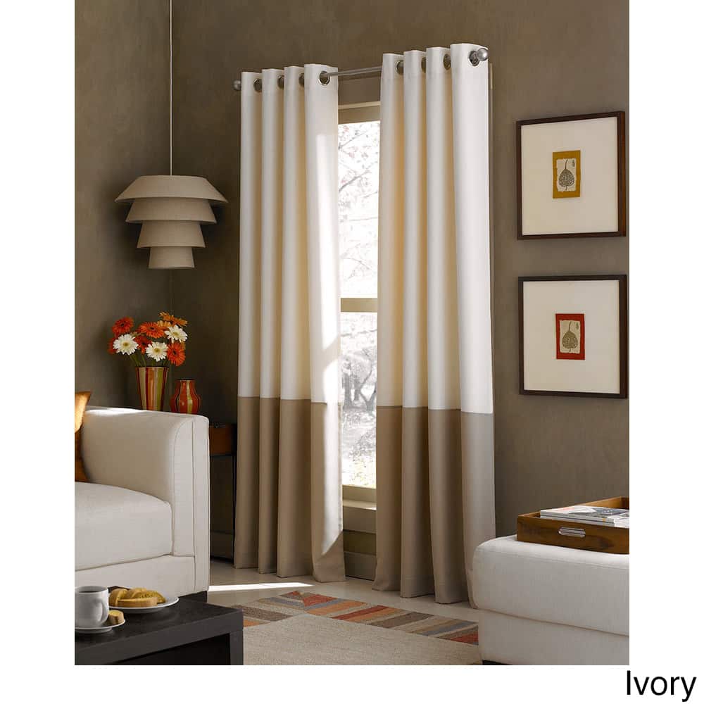 Kendall Color Block Grommet Curtain Panel