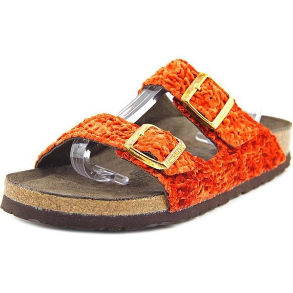 orange leather sandals