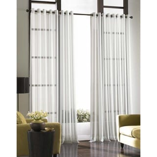 S38 6PC WHOLESALE DEAL PRINTED VOILE SHEER WINDOW GROMMET PANEL CURTAIN 2TONE 
