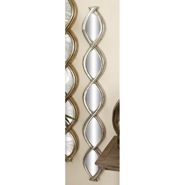 Shop Modern 49 X 7 Inch Iron And Wood Helix Wall Mirror Decor By