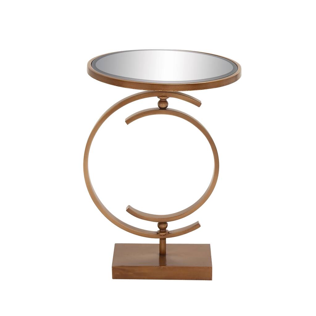 Praiseworthy Metal Mirror Accent Table