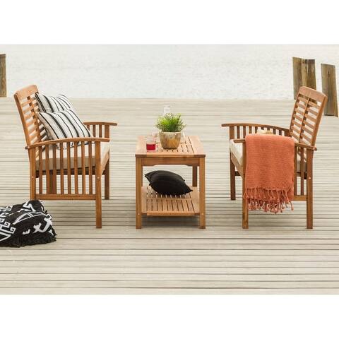 Middlebrook Surfside 3-Piece Acacia Wood Outdoor Chat Set