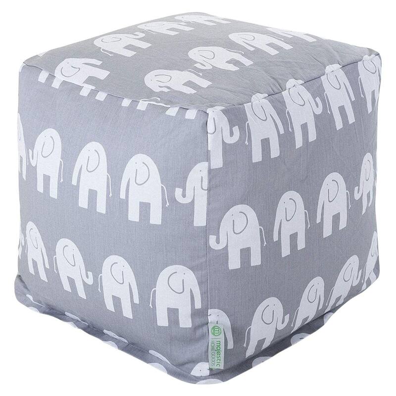 Majestic Home Goods Ellie Indoor Ottoman Pouf Cube