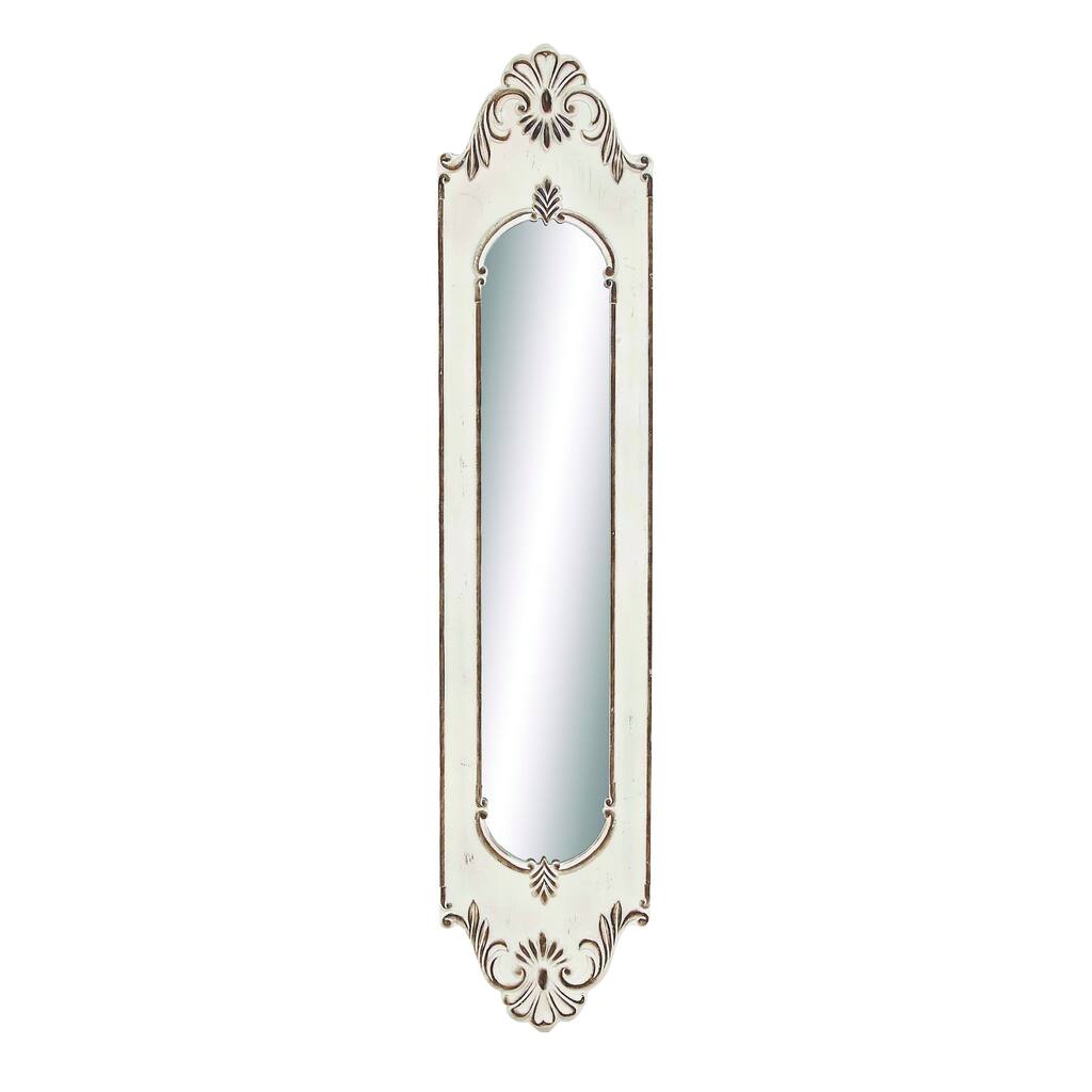 HueNgze (Royal) Wood Wall Mirror - Off-White
