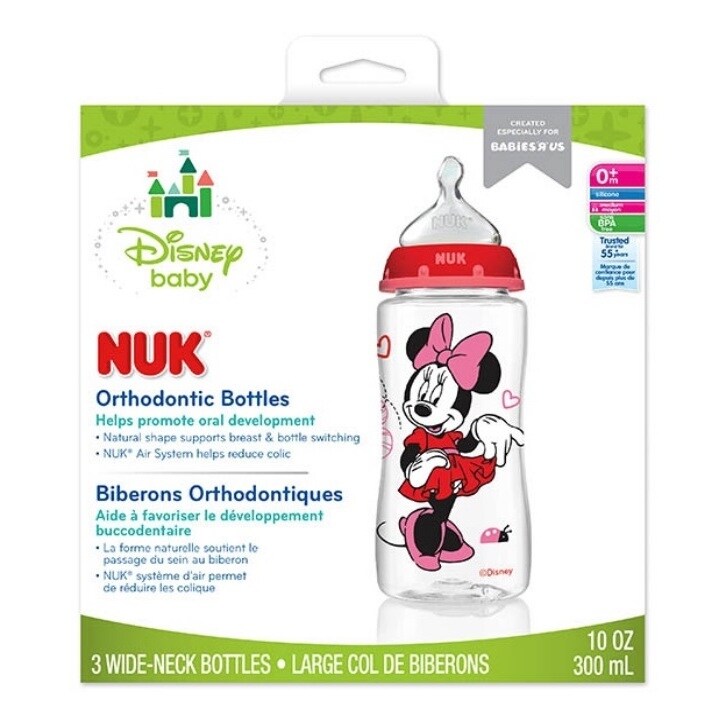 nuk disney baby orthodontic bottles medium