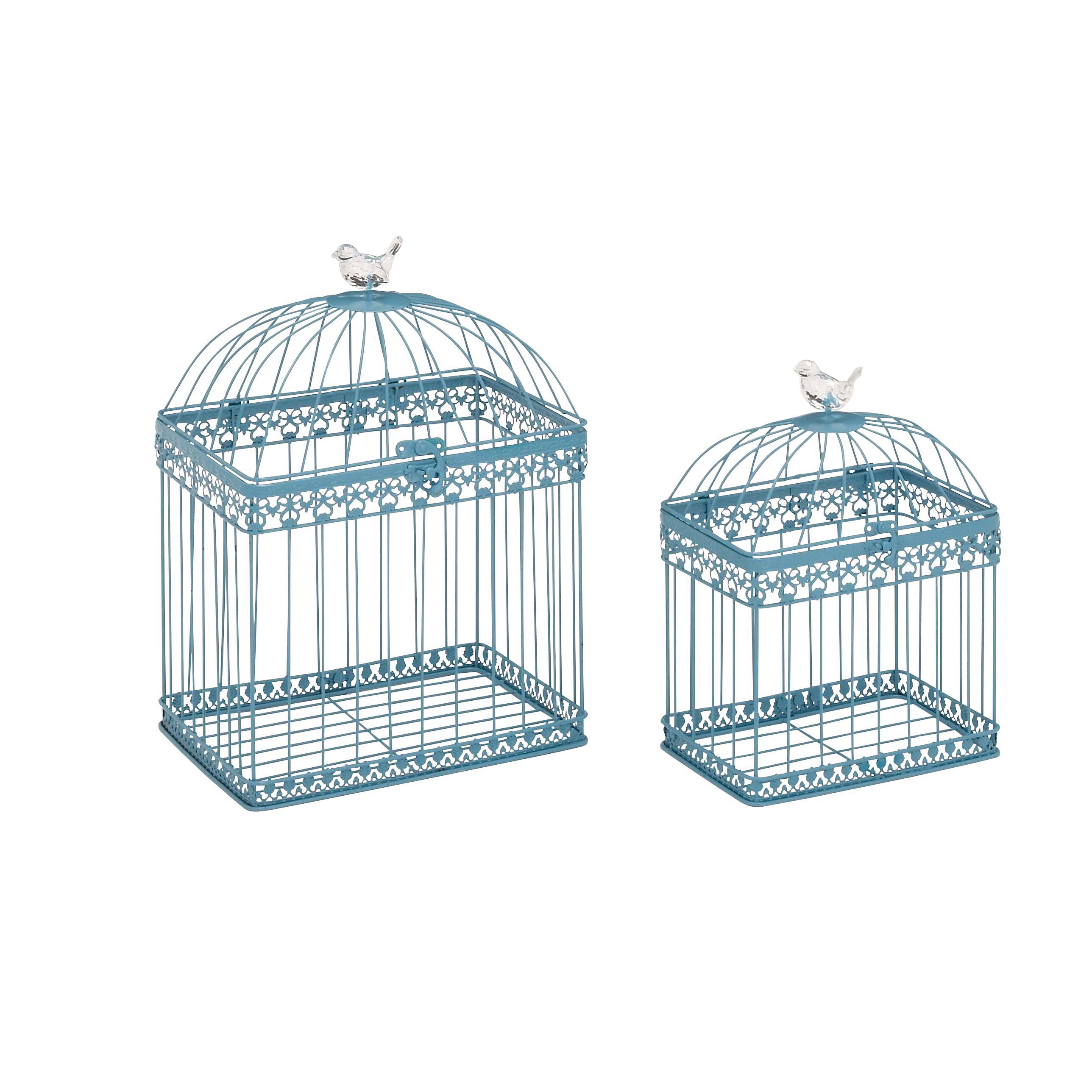 Shop Adorable And Unique (Set Of 2) Acrylic Bird Cages Free Shipping