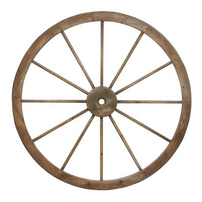 Metal Wagon Wheel With Intricate Detailed Work