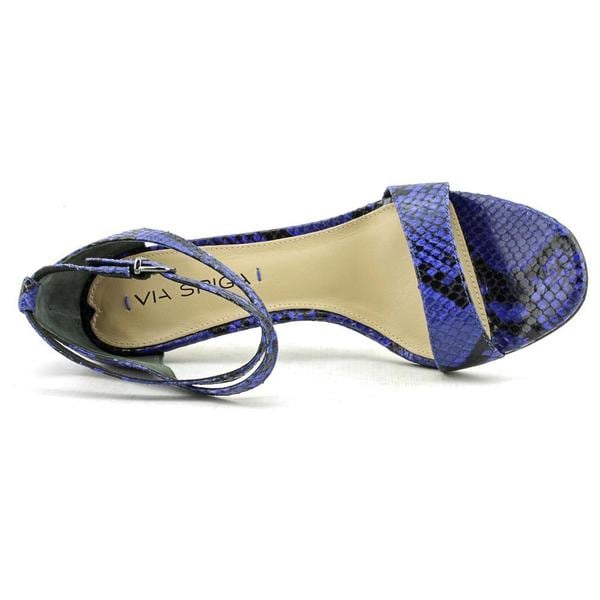 blue snakeskin sandals