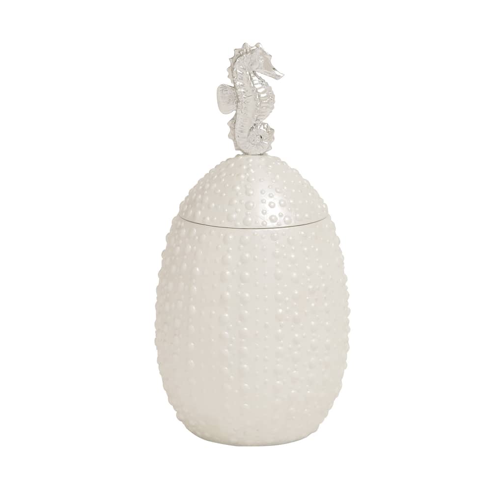 Classy Styled Polystone Covered Shell Jar