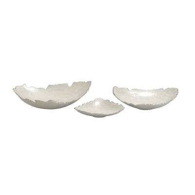 Simply Impressive Aluminum Enam Tray (Set Of 3)
