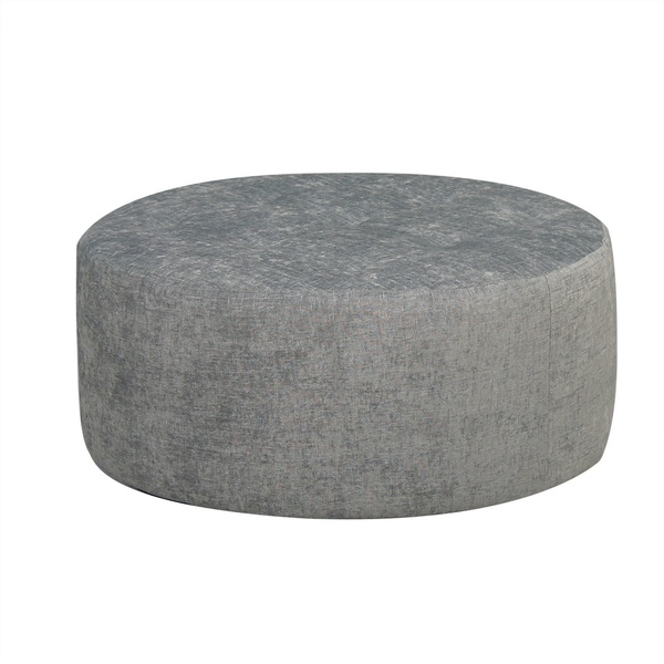 Round Grey Tufted Ottoman Free Shipping Today 18733897