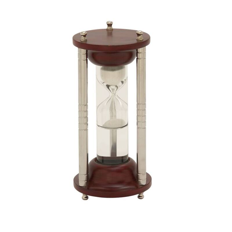 Beautiful Wood Aluminum Glass Floating Sand Timer