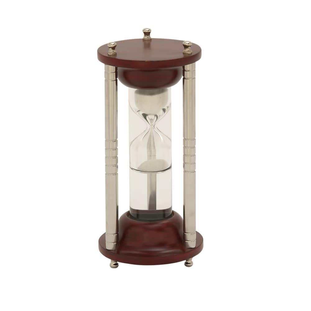 Beautiful Wood Aluminum Glass Floating Sand Timer