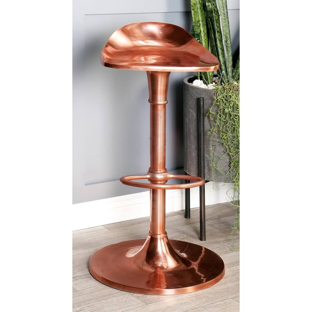 Classy Copper Shade Aluminum Bar Stool 18"W 33"H