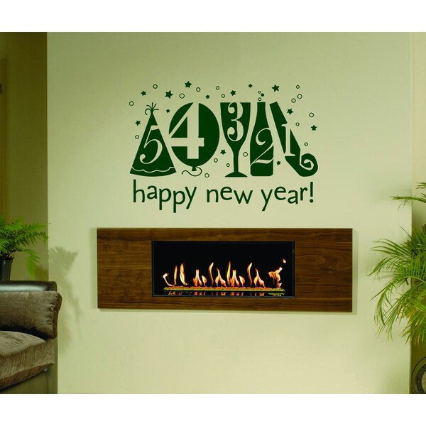 happy new year balloons wall art sticker decal green happy new year balloons wall art sticker decal green
