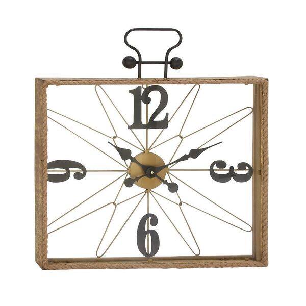 Team Roping Wall Clock Marvelous Metal Glass Rope Wall Clock - Bed Bath & Beyond - 11832612