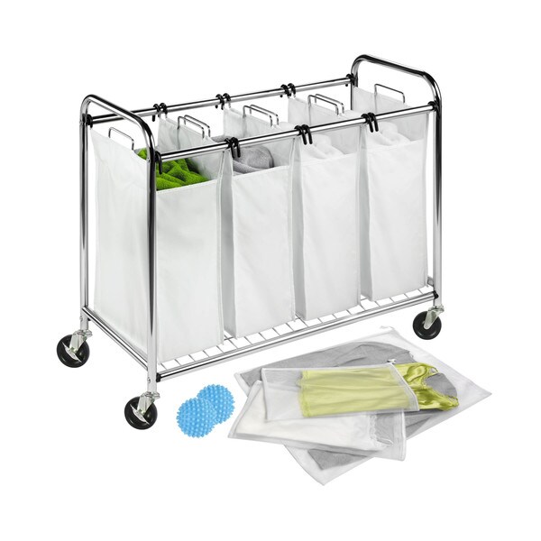 Shop HoneyCanDo LDYX05940 Quad Laundry Sorter and 3piece Mesh