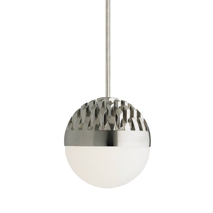 LBL Sphere 1 Light Satin Nickel and Frost Line-Voltage Pendants