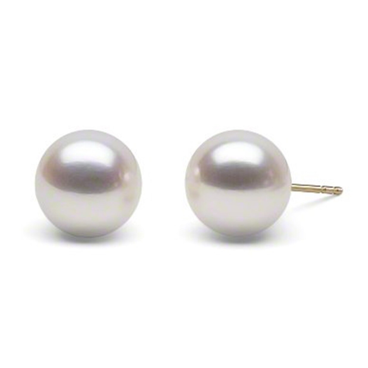 14k Yellow Gold 7mm AAA Quality Freshwater Cultured Pearl Stud Earrings