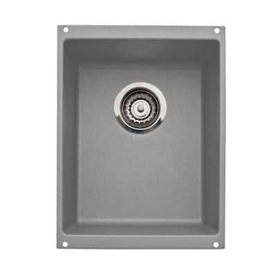 Blanco Precis Metallic Grey Medium Single-basin Undermount Kitchen Sink