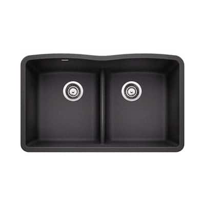 Blanco Diamond Anthracite Equal Double Low Divide Undermount Sink