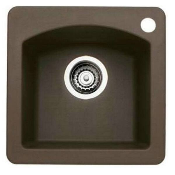 slide 1 of 1, Blanco Diamond Silgranit II Brown Granite Bar Sink