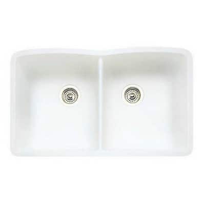 Blanco Diamond Silgranit II White Double Bowl Sink