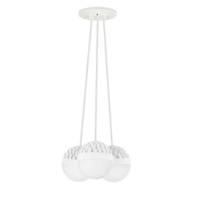 LBL Sphere 3 Light Rubberized White and Frost Suspension