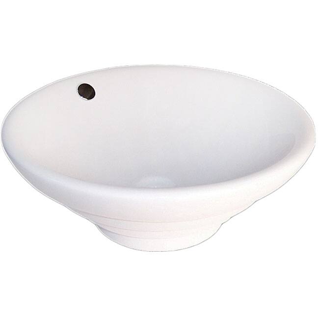 Fontaine Round Stacks Porcelain Vessel Sink