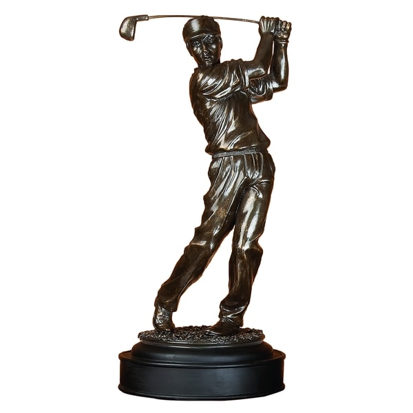 Copper Grove Chatfield Polystone Male Golfer Modern Art Passion