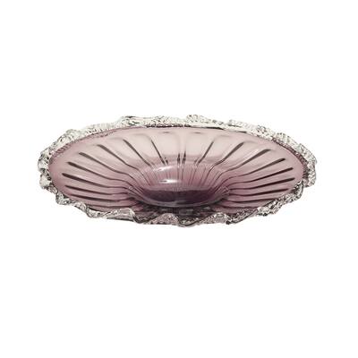 Magnificent Styled Glass Purple Fluted Plate