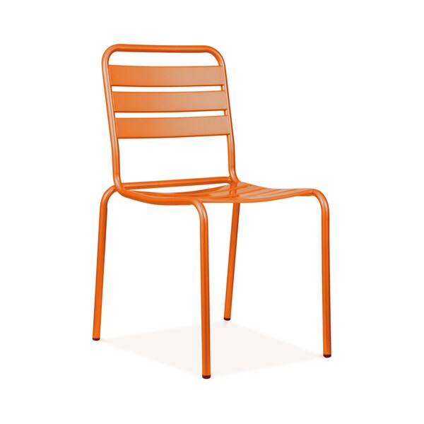 Paris Orange Metal Stackable Dining Chair Pack Of 4 Free Paris Orange Metal Stackable Dining Chair Pack Of 4