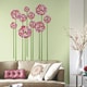 preview thumbnail 1 of 3, Pink, Red, and Green Floral Dot Peel and Stick Giant Wall Decals