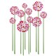 preview thumbnail 4 of 3, Pink, Red, and Green Floral Dot Peel and Stick Giant Wall Decals