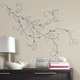 preview thumbnail 1 of 3, Silver Leaf Giant Peel and Stick Wall Decals With Pearls