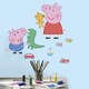 preview thumbnail 1 of 1, Peppa the Pig - Peppa/George Playtime Peel and Stick Giant Wall Decals by RoomMates