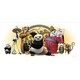 preview thumbnail 2 of 1, Kung Fu Panda w/Friends Multicolored Peel-and-Stick Giant Wall Graphic