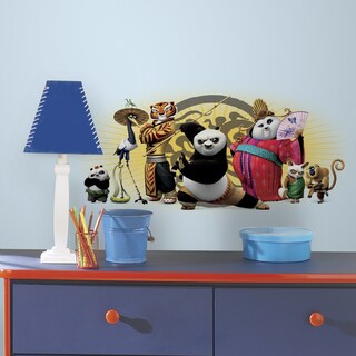 Kung Fu Panda w/Friends Multicolored Peel-and-Stick Giant Wall Graphic